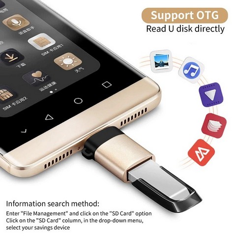 2 Piece Charger Adapter USB 3 To Type C OTG Connector Type